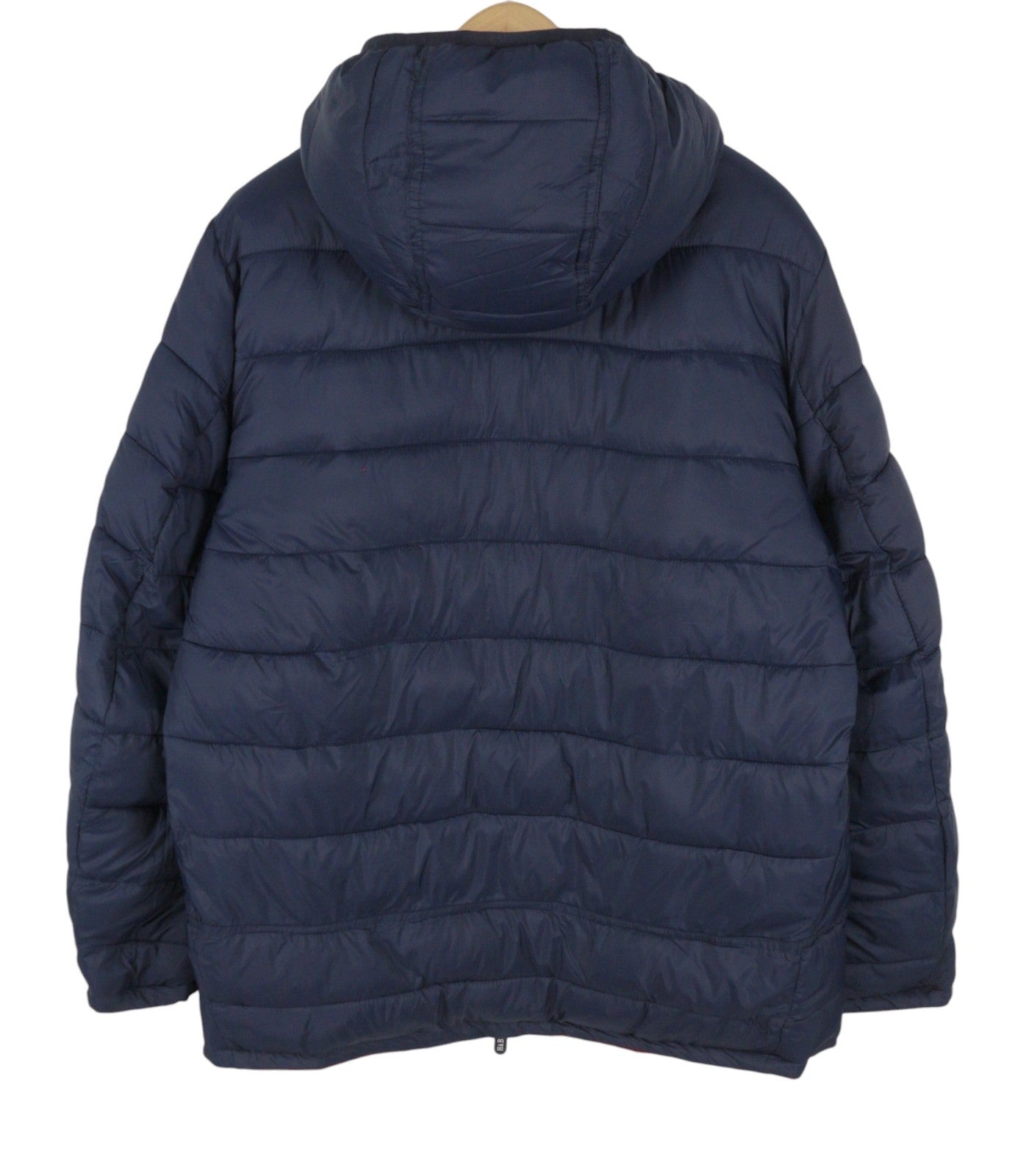 HARMONT & BLAINE Men Jacket 2XL Burgundy & Blue Reversible Padded Hooded