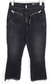 DIESEL D-Earlie 080AP Women Jeans W25/L30 Black Stretch Slim Fit High Waist