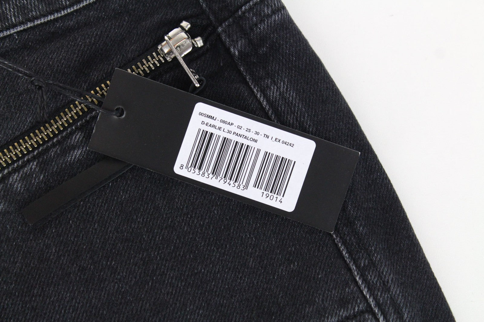 DIESEL D-Earlie 080AP Women Jeans W25/L30 Black Stretch Slim Fit High Waist