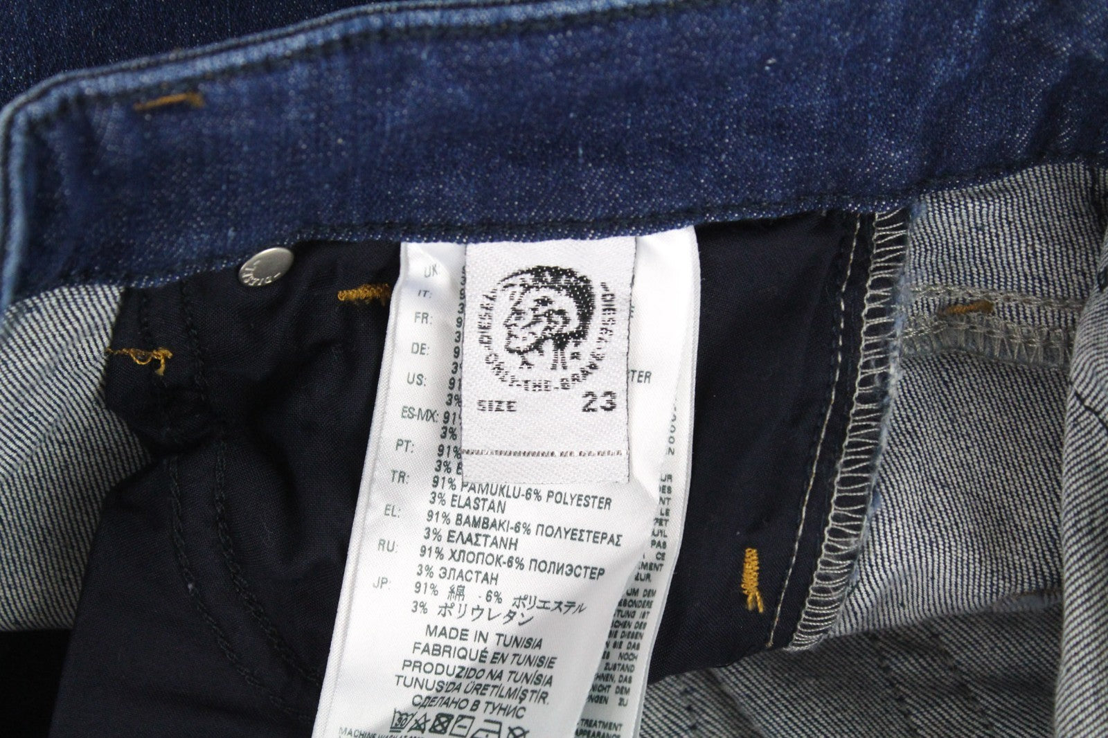 DIESEL Slandy 088AT Women Jeans W23/L32 Girls Blue Stretch Super Slim Skinny