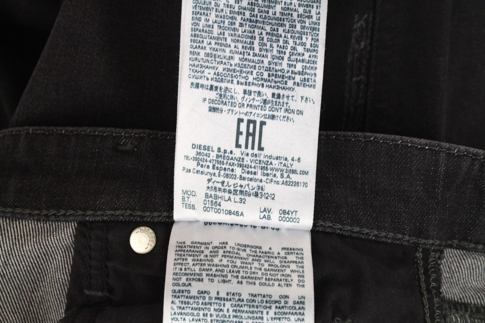 DIESEL Babhila 084YT Women Jeans W24/L32 Grey Stretch Slim Skinny Distress Girls