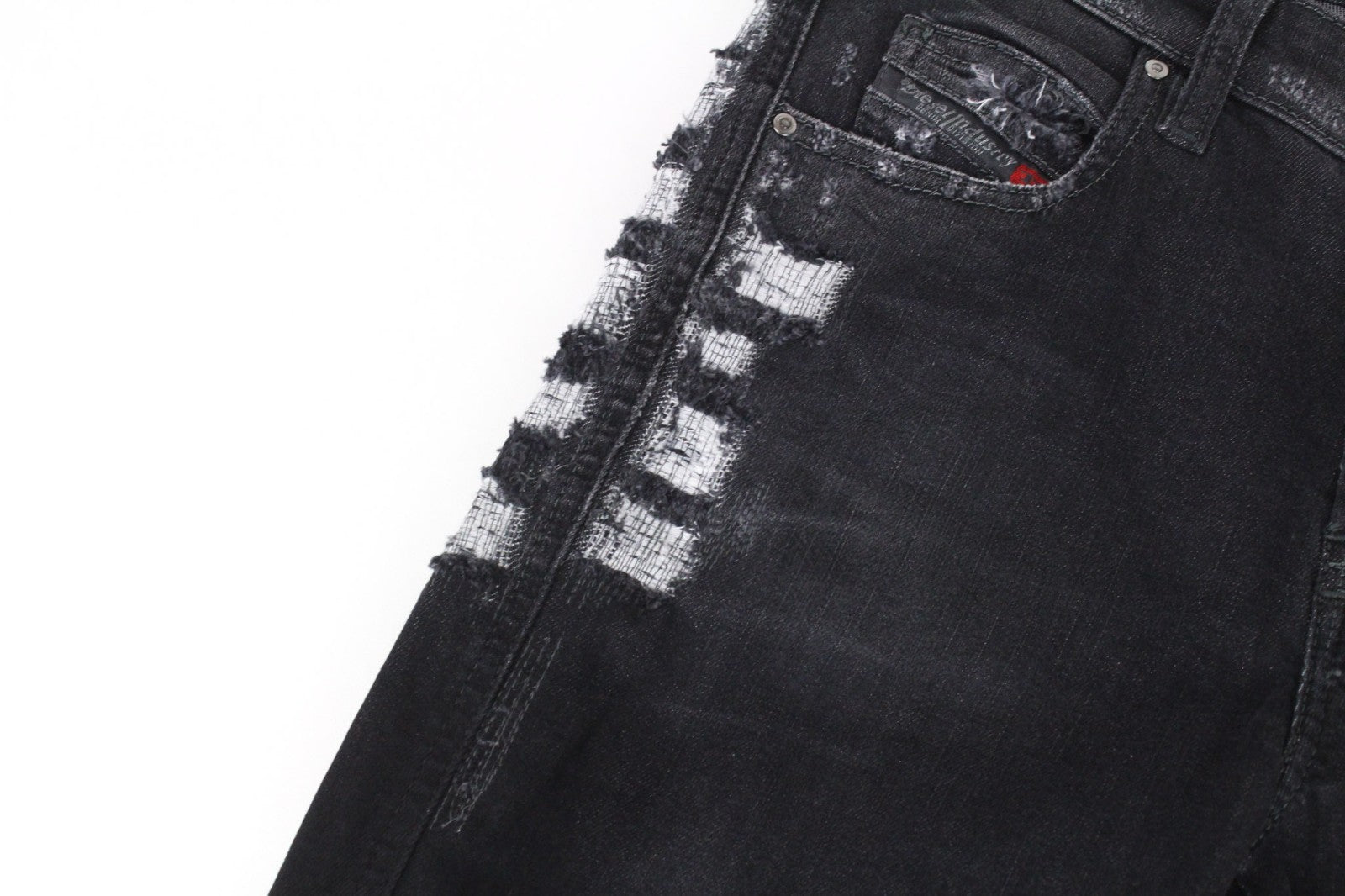 DIESEL Babhila 084YT Women Jeans W24/L32 Grey Stretch Slim Skinny Distress Girls