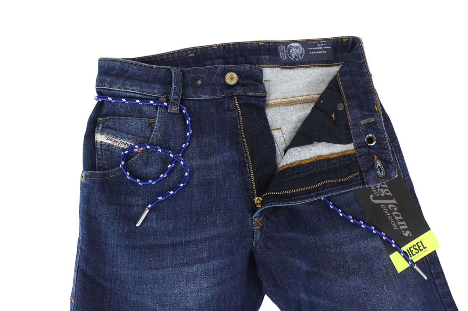 DIESEL D-Luhic-SP-NE 069IU Men Jeans W26 Blue Boys Jogg Sweat Slim Carrot Fit