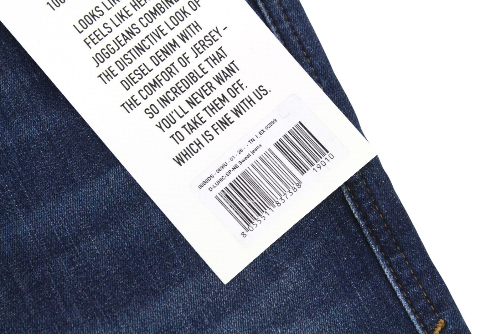 DIESEL D-Luhic-SP-NE 069IU Men Jeans W26 Blue Boys Jogg Sweat Slim Carrot Fit