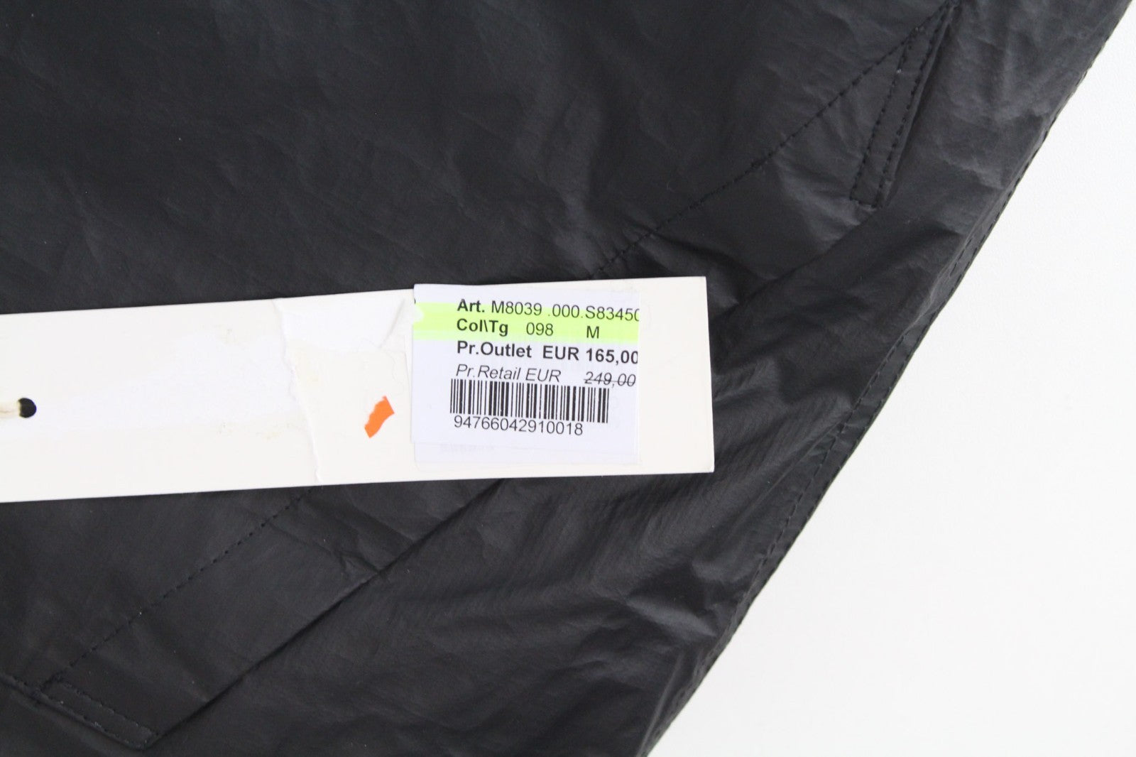 REPLAY Men Jacket M Ribbed Henley Neck Logo Patched Black Bomber Classic Lined