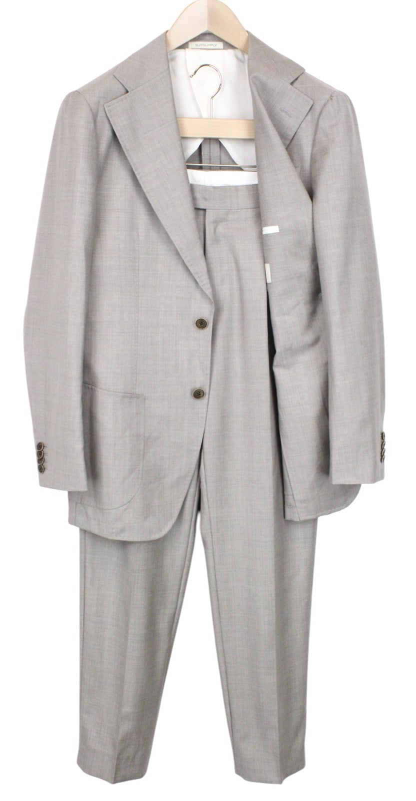 SUITSUPPLY Havana Men Suit UK36R Slim Fit Pure Wool Super 110's Grey 2 Piece
