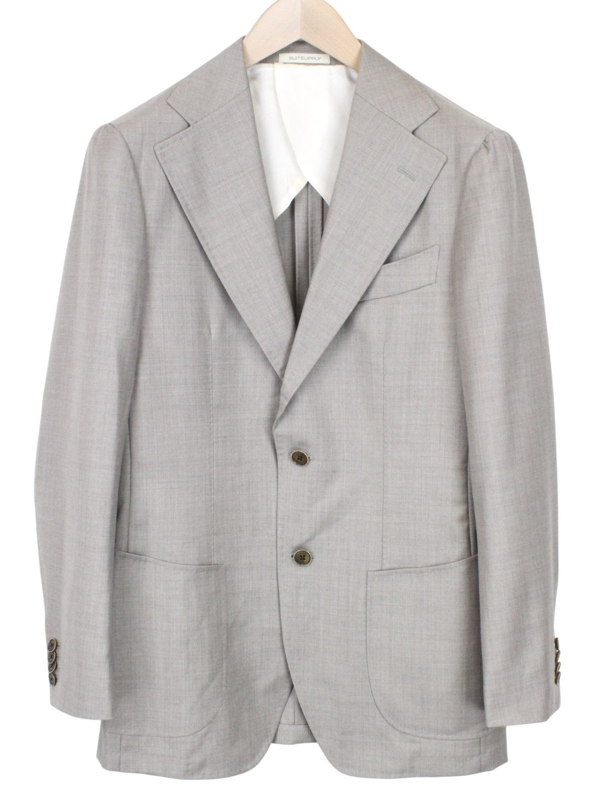 SUITSUPPLY Havana Men Suit UK36R Slim Fit Pure Wool Super 110's Grey 2 Piece