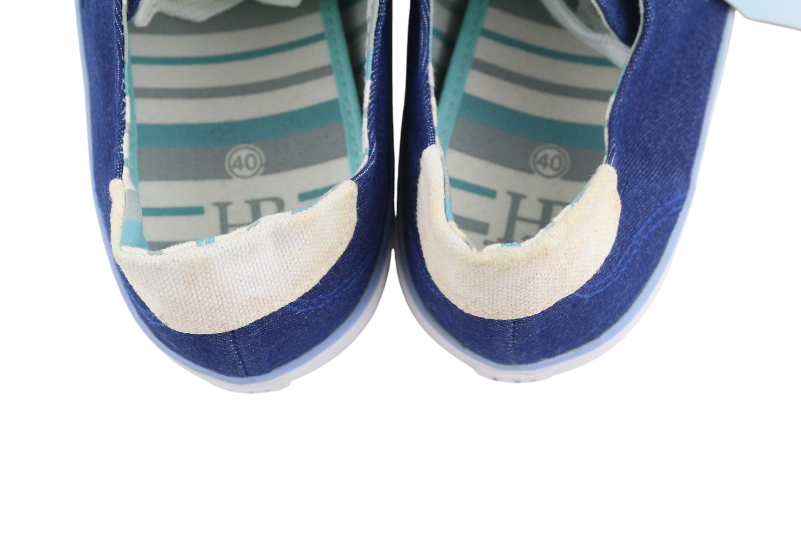 HARMONT & BLAINE Women Sneakers EU40 Blue Denim Low Top Almond Toe Unisex