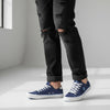 Blue Textile Sneakers