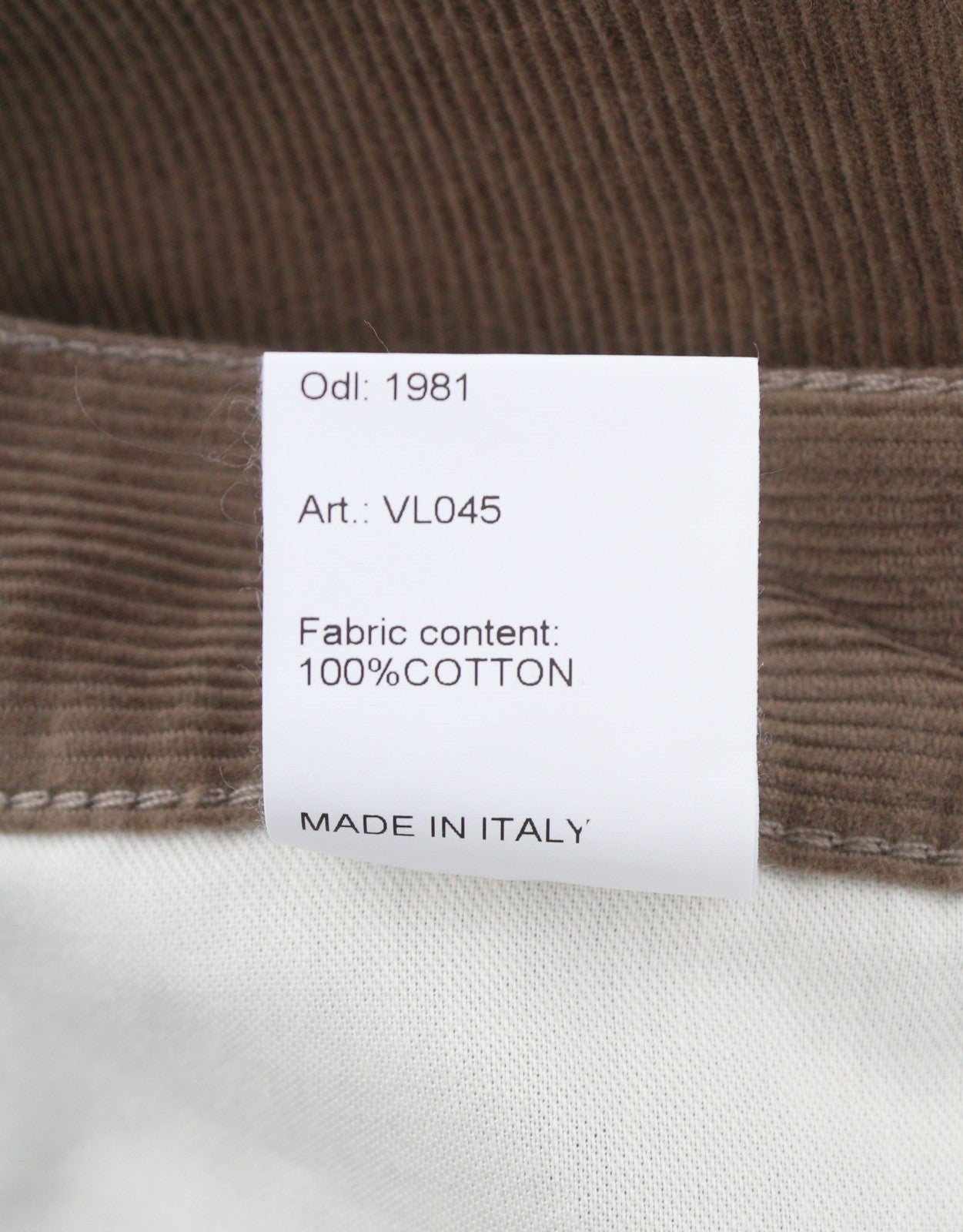 LE PERE Wide Leg Men Trousers W36 Tan Cord Button Fly FW25/26