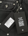 Jeans Denim Regular Fit Black Collection Studs