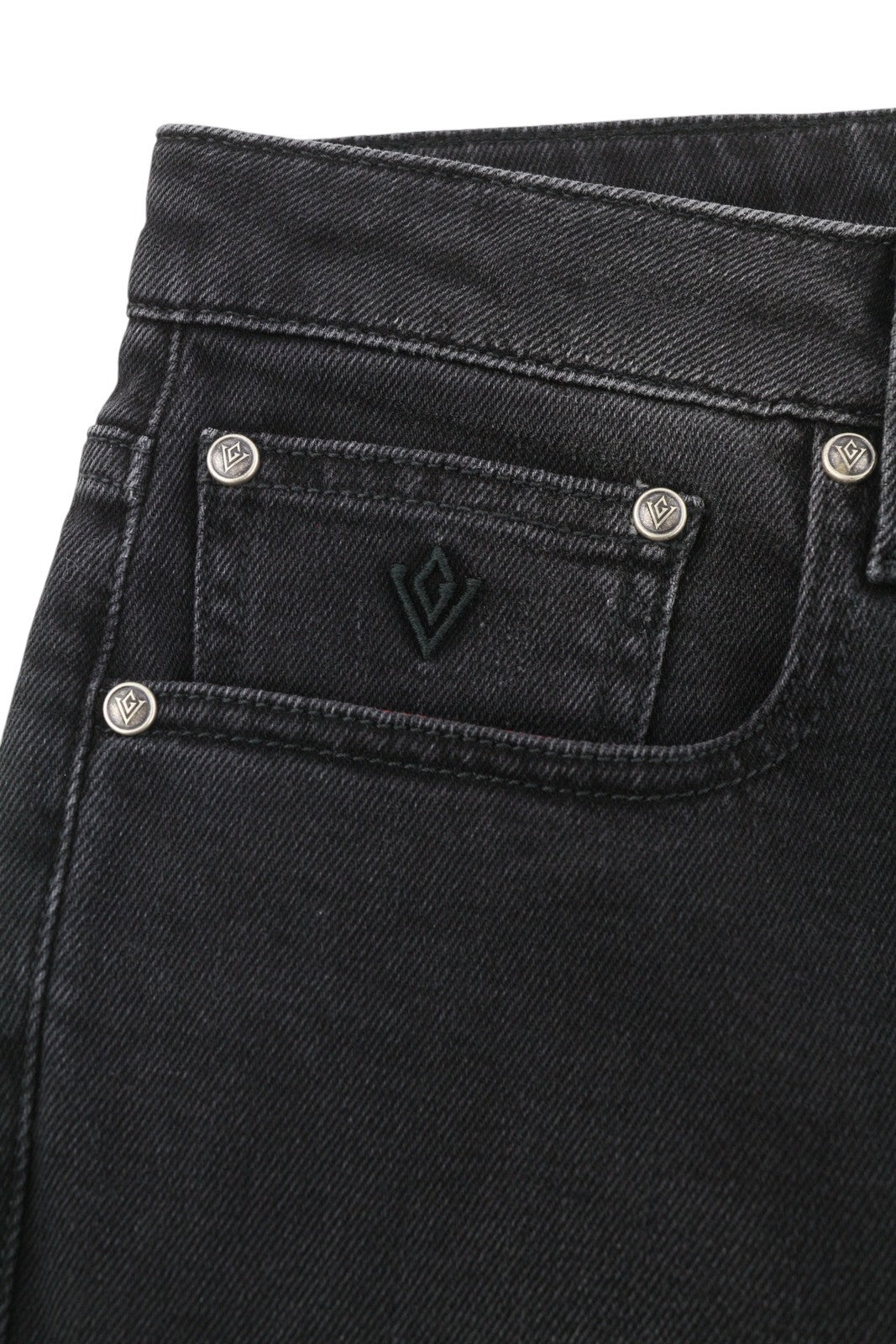 VICTORY GATE Women Jeans W28 Black Washed Flare Zip Fly Denim