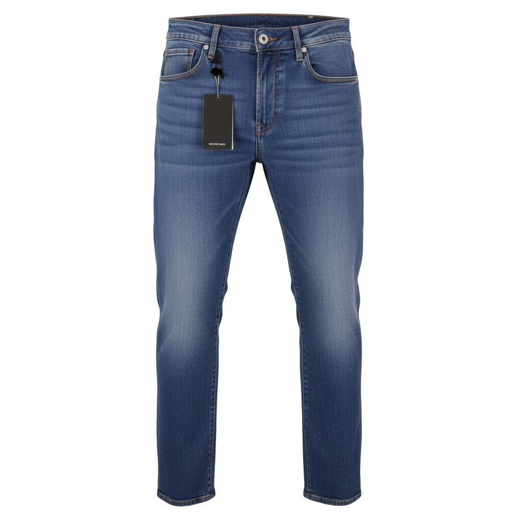 VICTORY GATE Men Jeans Slim Fit Blue Collection Indaco Mid W30 Washed