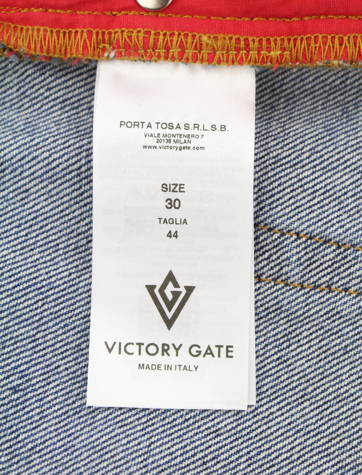 VICTORY GATE Men Jeans Slim Fit Blue Collection Indaco Mid W30 Washed