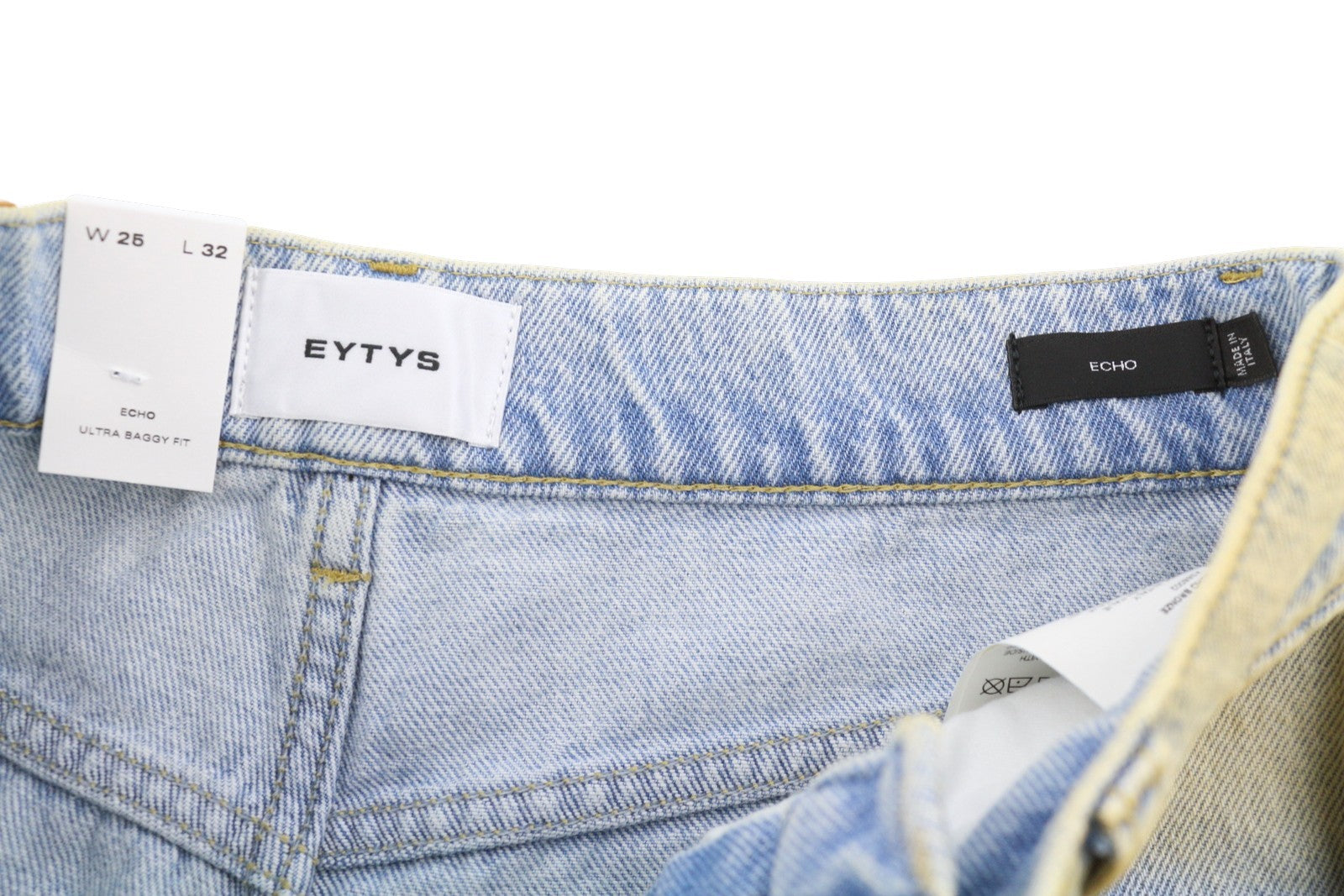 EYTYS Echo Bronze Ultra Baggy Women Jeans W25/L32 Blue Fade Aged RRP370