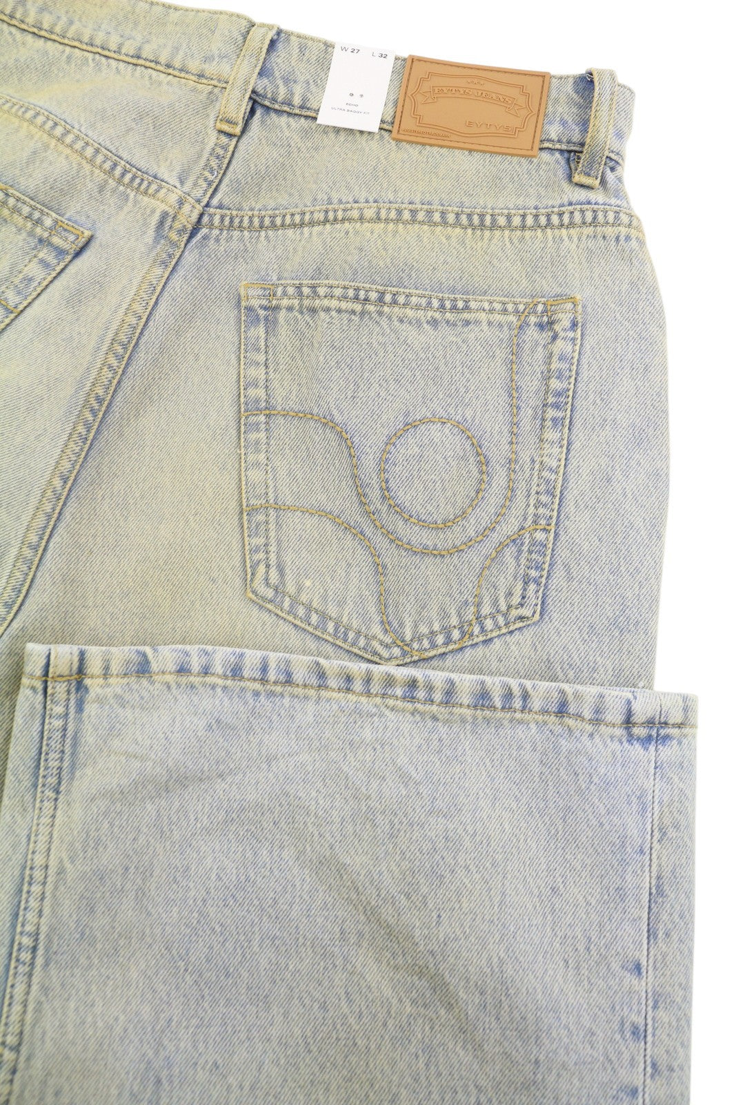 EYTYS Echo Bronze Ultra Baggy Women Jeans W27/L32 Blue Vintage Aged RRP370