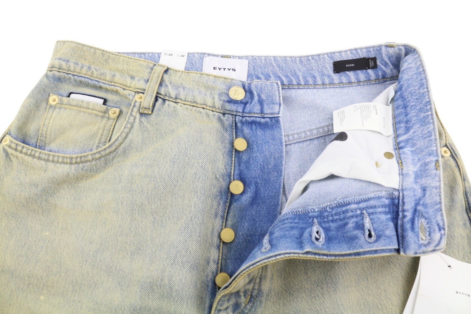 EYTYS Echo Bronze Ultra Baggy Women Jeans W28/L32 Washed Men Unisex RRP370