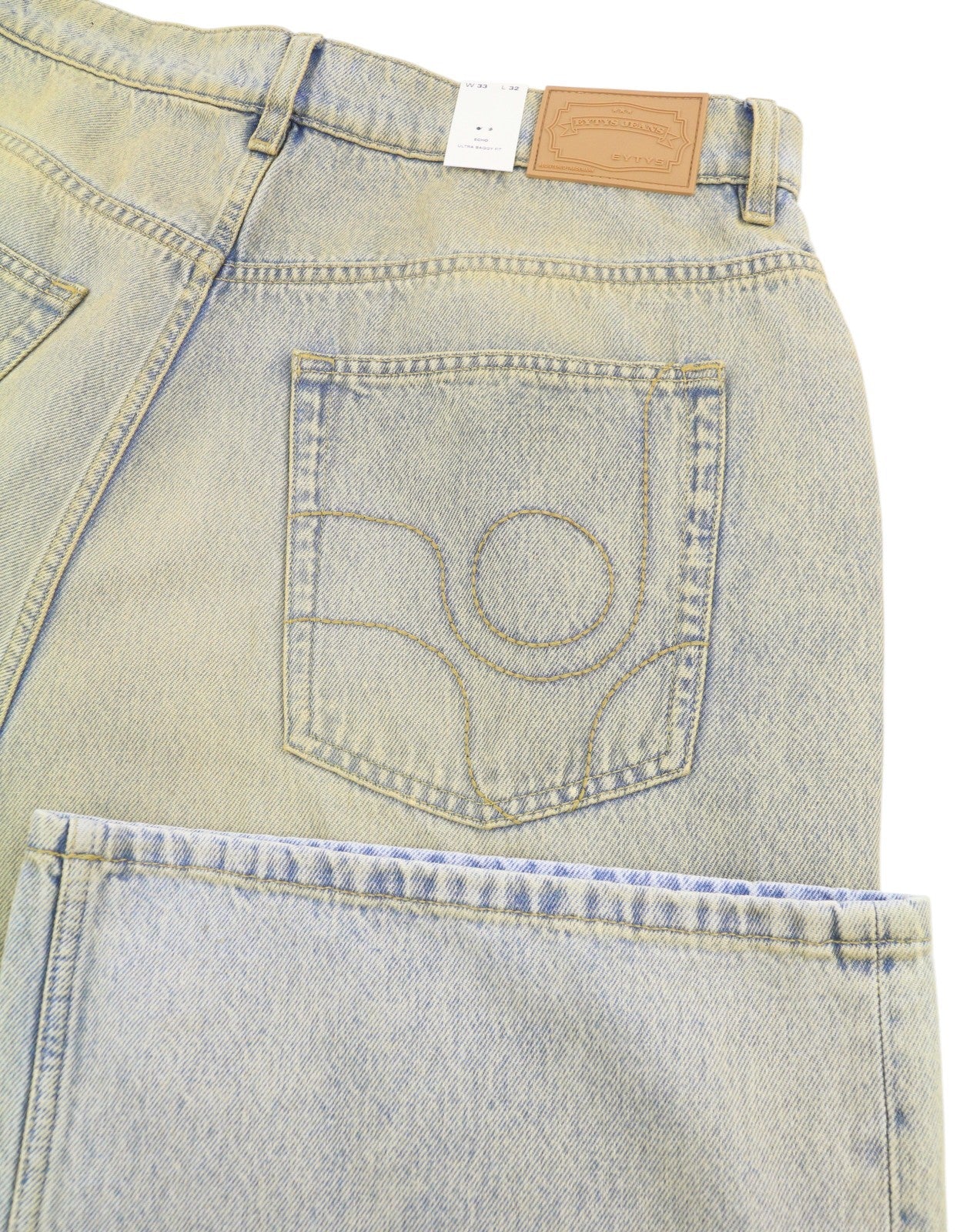 EYTYS Echo Bronze Ultra Baggy Women Jeans W33/L32 Aged Men Unisex RRP370