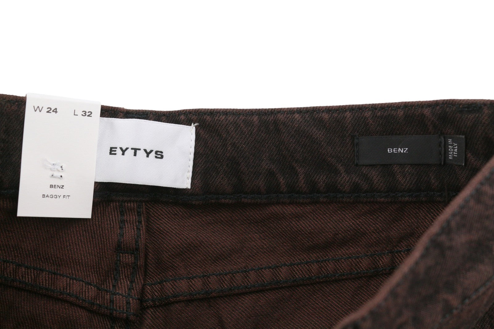 EYTYS Benz Sepia Baggy Fit Women Jeans W24/L32 Brown Washed High Rise RRP370