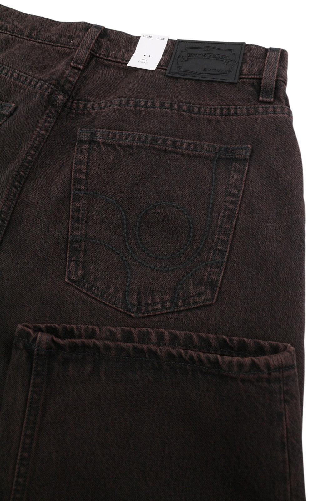 EYTYS Benz Sepia Baggy Fit Women Jeans W32/L32 Brown Faded Unisex RRP370