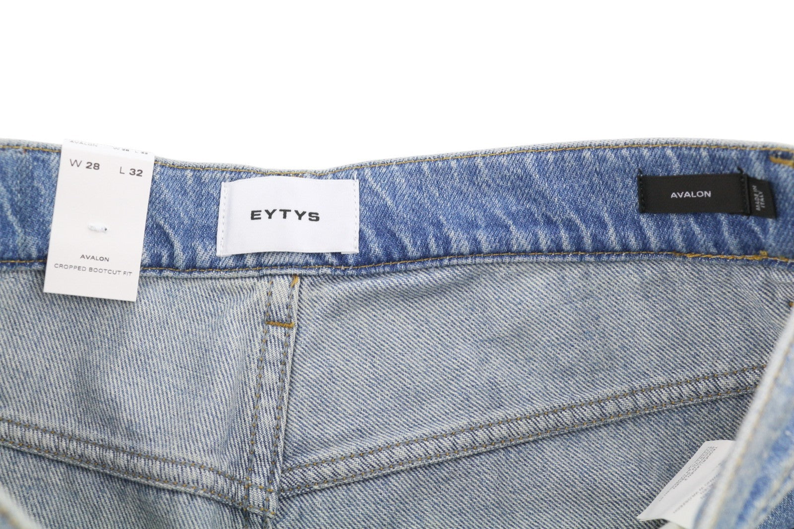 EYTYS Avalon Torn Indigo Cropped Bootcut Women Jeans W28/L32 Unisex RRP370