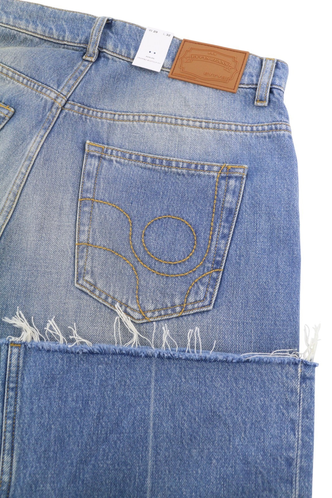 EYTYS Avalon Torn Indigo Cropped Bootcut Women Jeans W29/L32 Men Fit RRP370