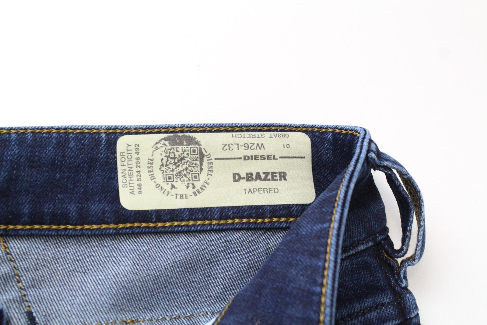 DIESEL D-Bazer 083AT Men Jeans W26/L32 Boys Tapered Fit Blue Cotton Stretch