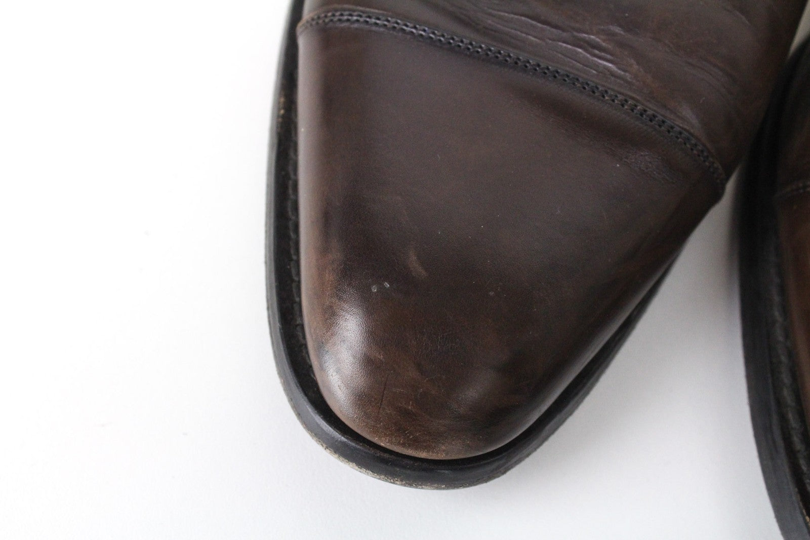 SUITSUPPLY Men Formal Shoes EU43.5 Brown Genuine Leather Double Buckle Low-Top