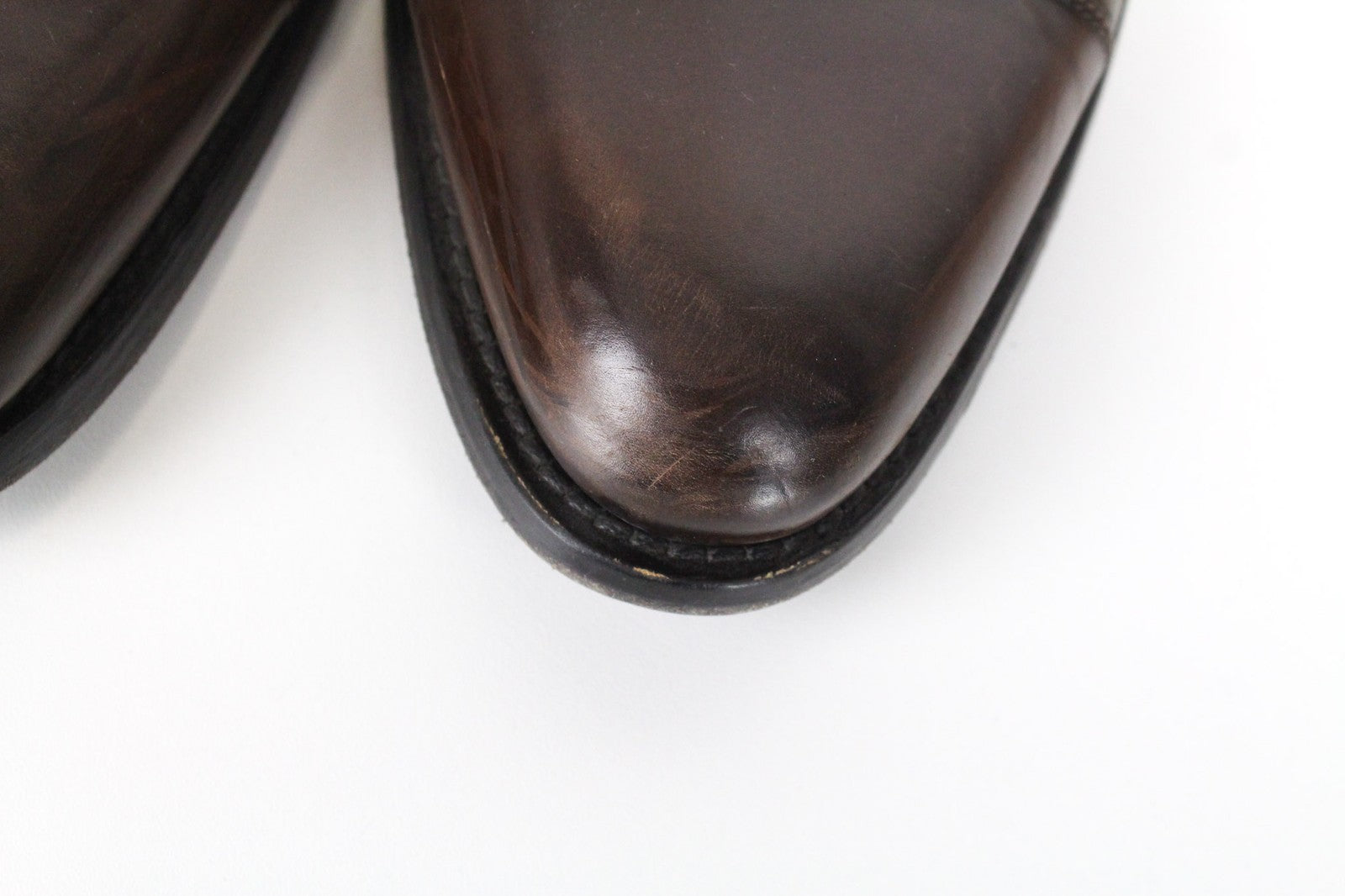 SUITSUPPLY Men Formal Shoes EU43.5 Brown Genuine Leather Double Buckle Low-Top