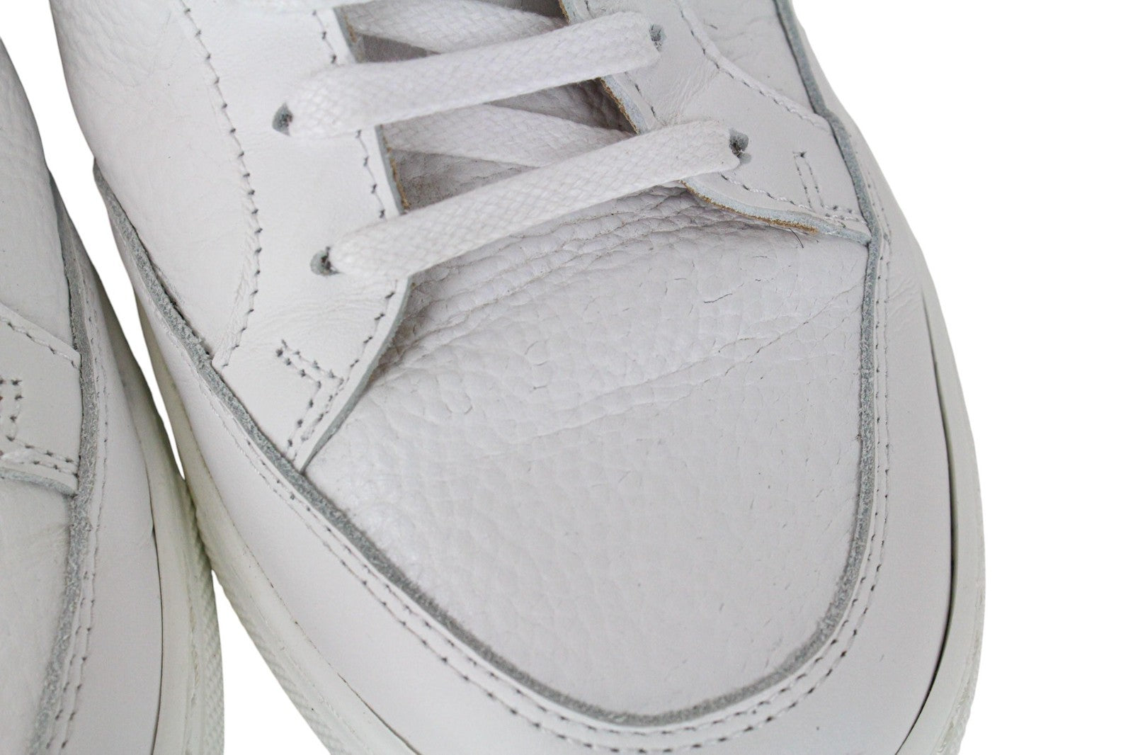 SUITSUPPLY Men Trainers EU40 Boys White Grained Leather Unisex Casual Sneakers