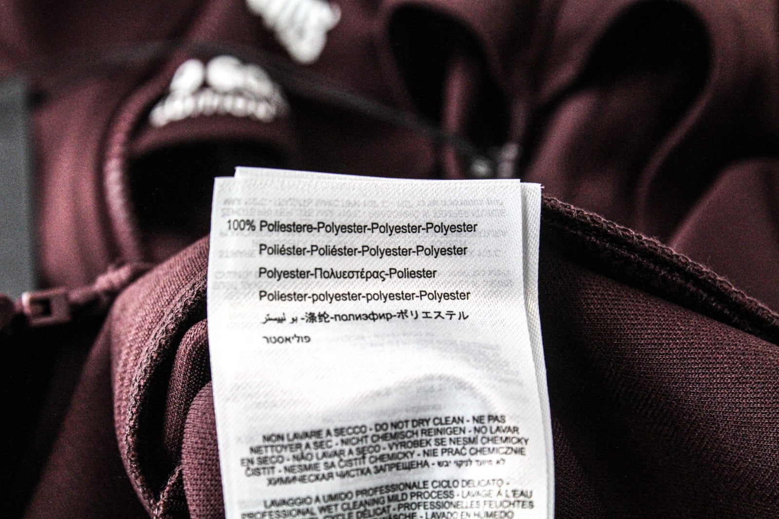 REPLAY Men Sweatshirt L Burgundy Ribbed High Neck Jersey Track Zip Up Classic