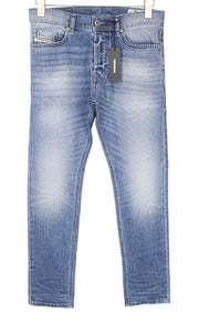 DIESEL Tepphar 0842H Men Jeans W27/L30 Light Blue Stretch Slim Carrot Button