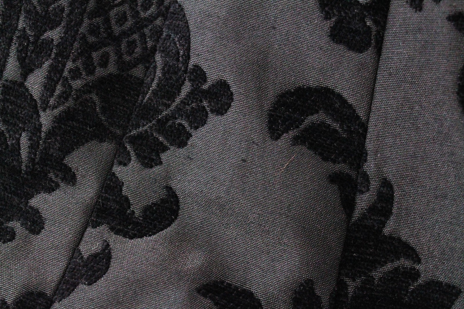 DESIGUAL Dable Women Coat EU38 M Black Jacquard Pattern Designer Mid-Length