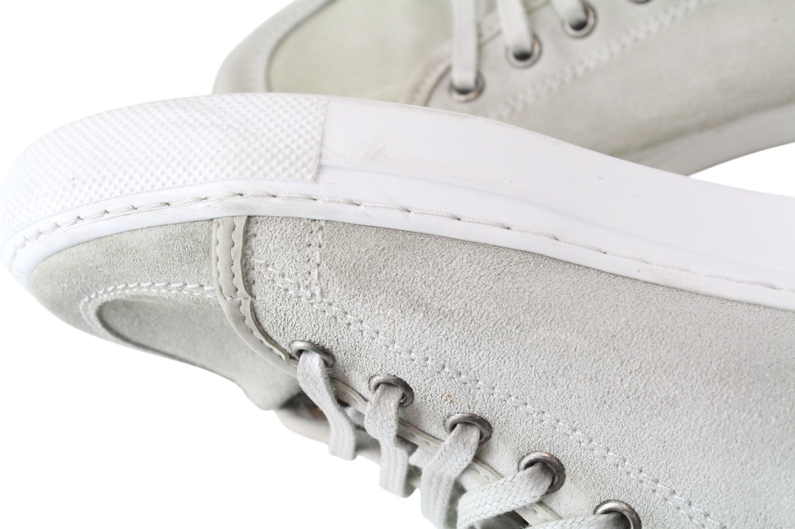 SUITSUPPLY Men Sneakers EU40 Beige Leather Low-Shaft Suede Calfskin Classic