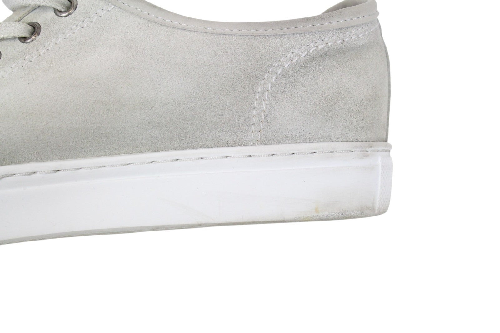 SUITSUPPLY Men Sneakers EU40 Beige Leather Low-Shaft Suede Calfskin Classic