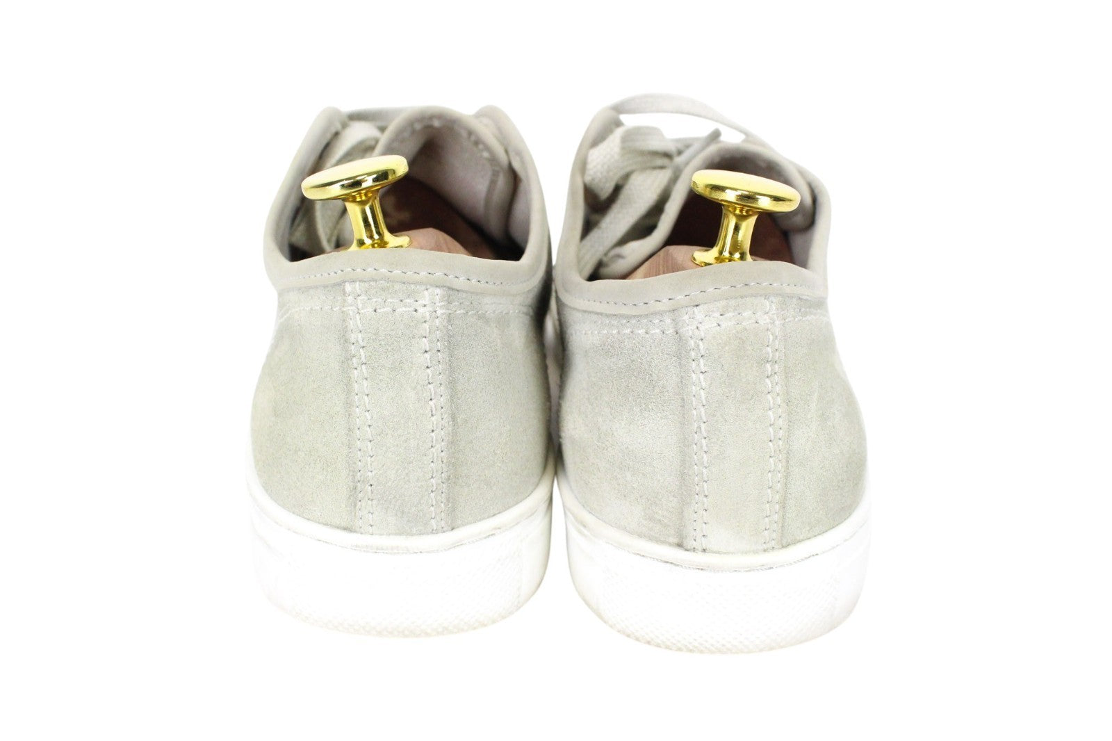 SUITSUPPLY Men Sneakers EU40 Beige Leather Low-Shaft Suede Calfskin Classic