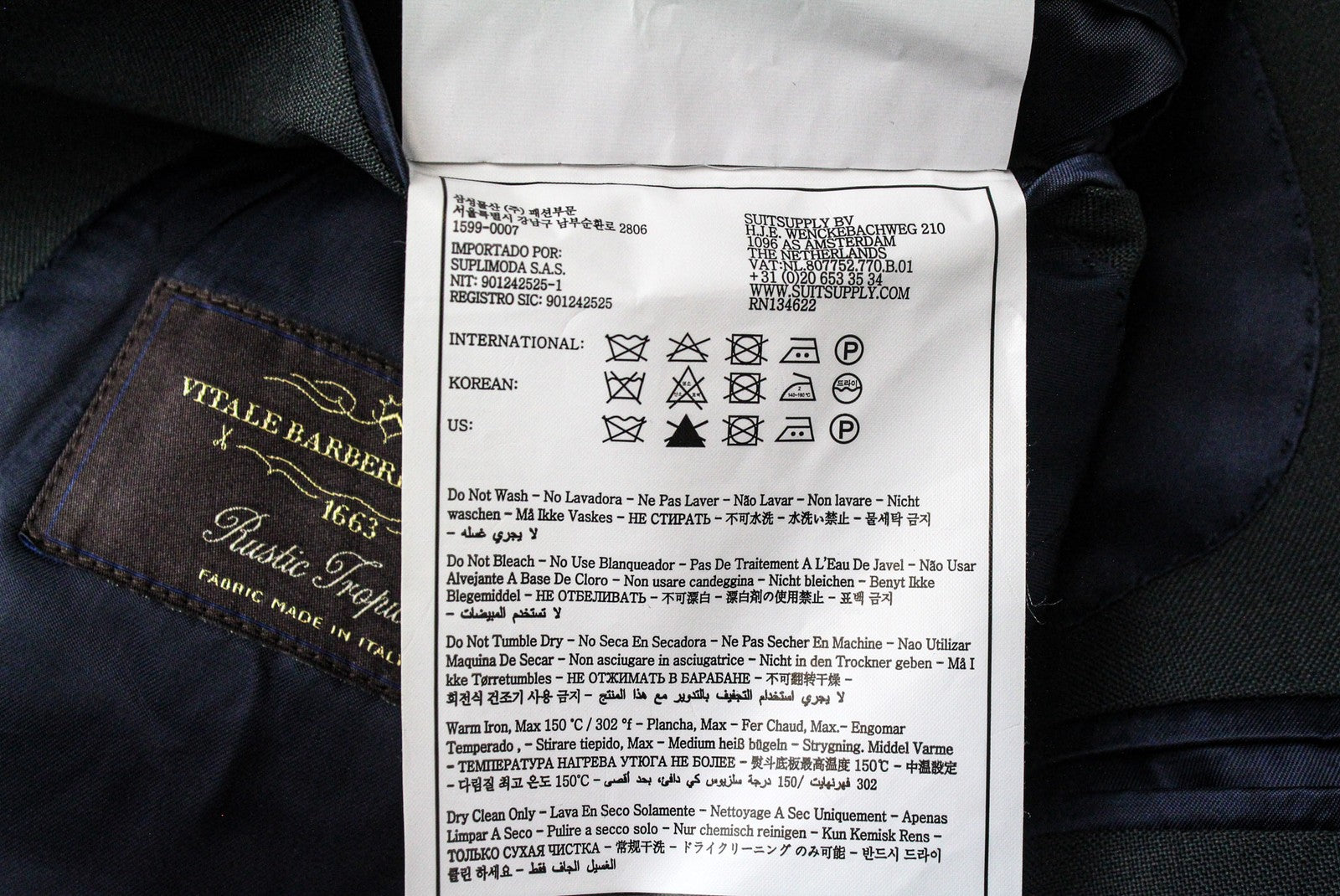 SUITSUPPLY Lazio Men Suit UK32R Blazer Waistcoat Green Lined Pure Wool 2 Piece