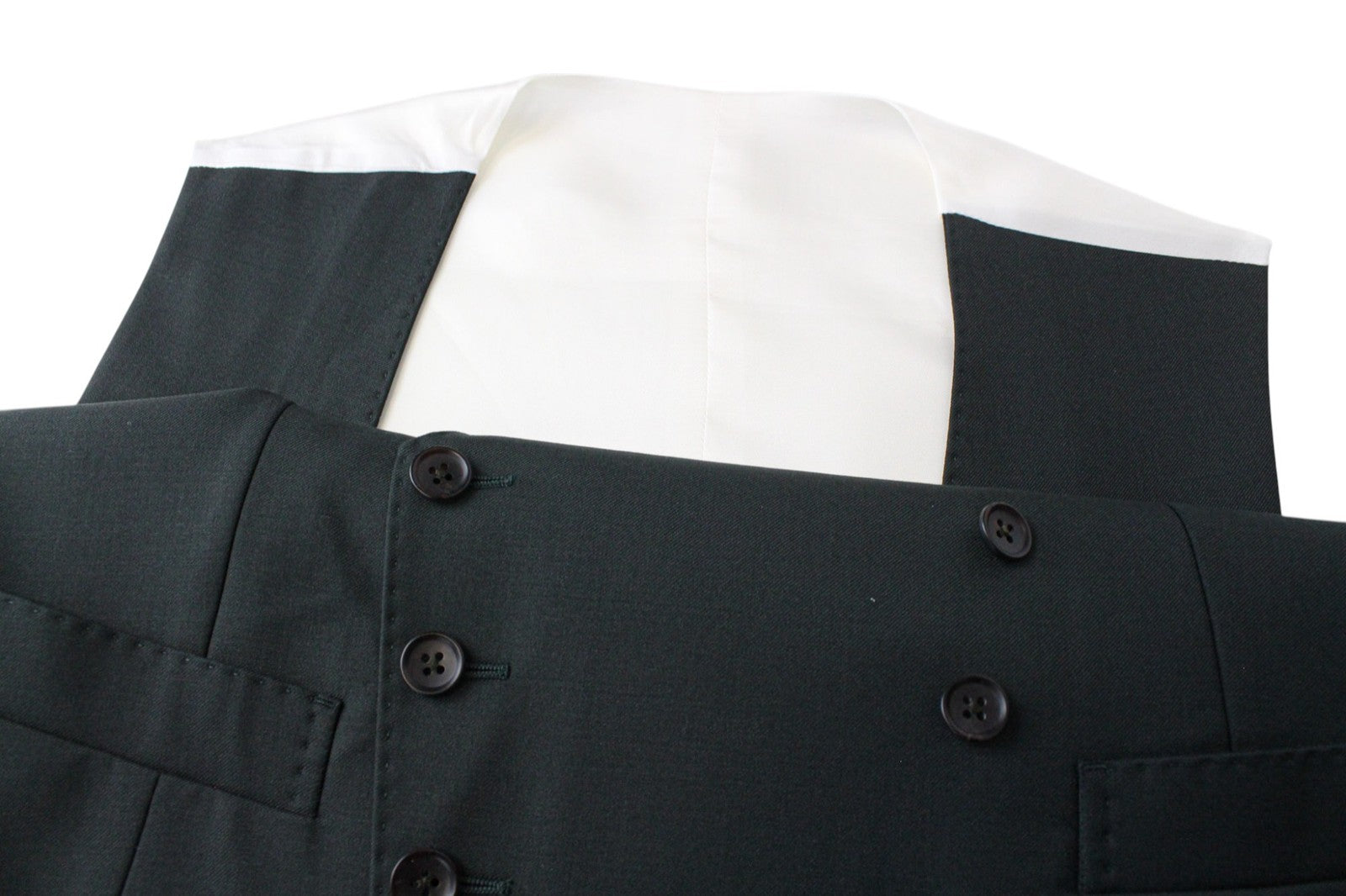 SUITSUPPLY Ferrara Men Suit UK36R Waistcoat Trousers Green Pure Wool 2 Piece