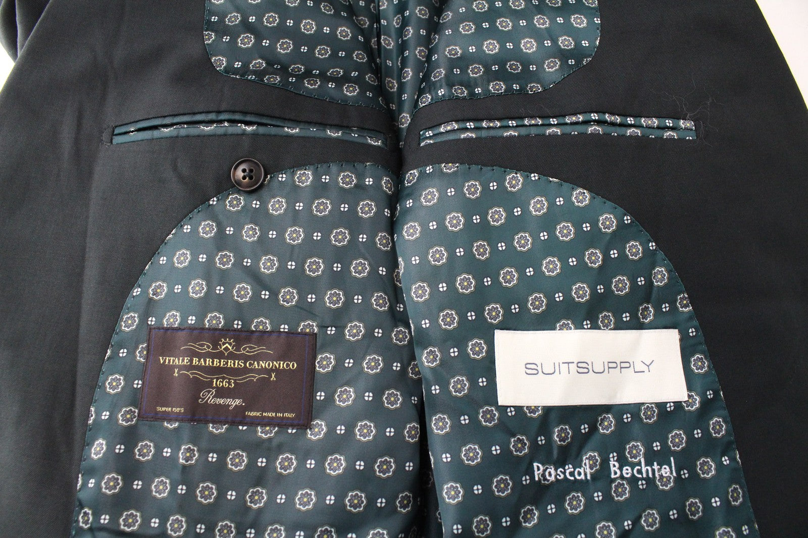 SUITSUPPLY La Spalla Men Blazer UK48R Dark Green Pure Wool Single-Breasted
