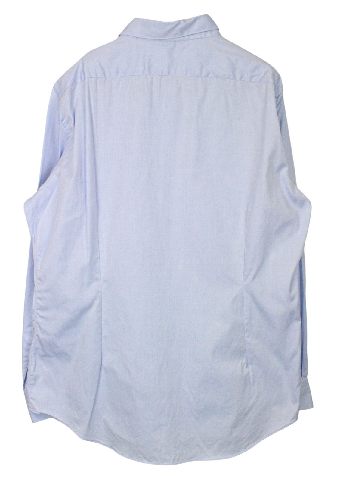 SUITSUPPLY Men Shirt 47/18 1/2 Extra Slim Fit Light Blue Cotton Long Sleeve