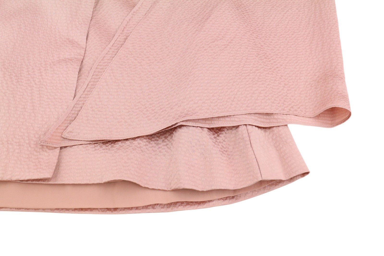 MAX MARA Bridal Occhi Women Blouse EU44 Pink Silk Wrap Belted Texture