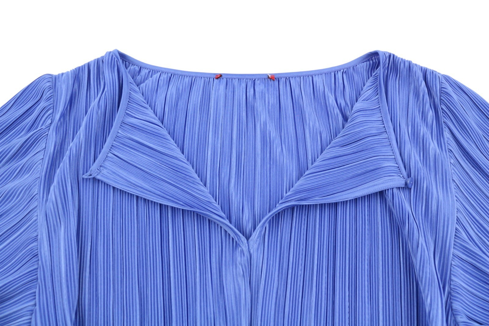MAX&CO. Women Dress XL Blue Textured Belted Mini Short Sleeve
