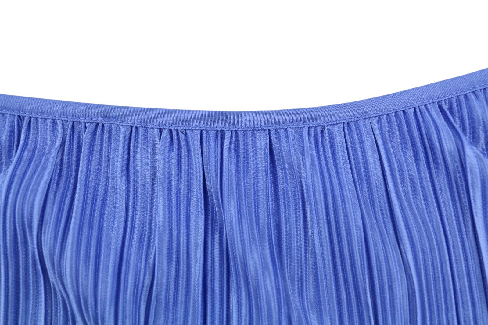 MAX&CO. Women Dress XL Blue Textured Belted Mini Short Sleeve