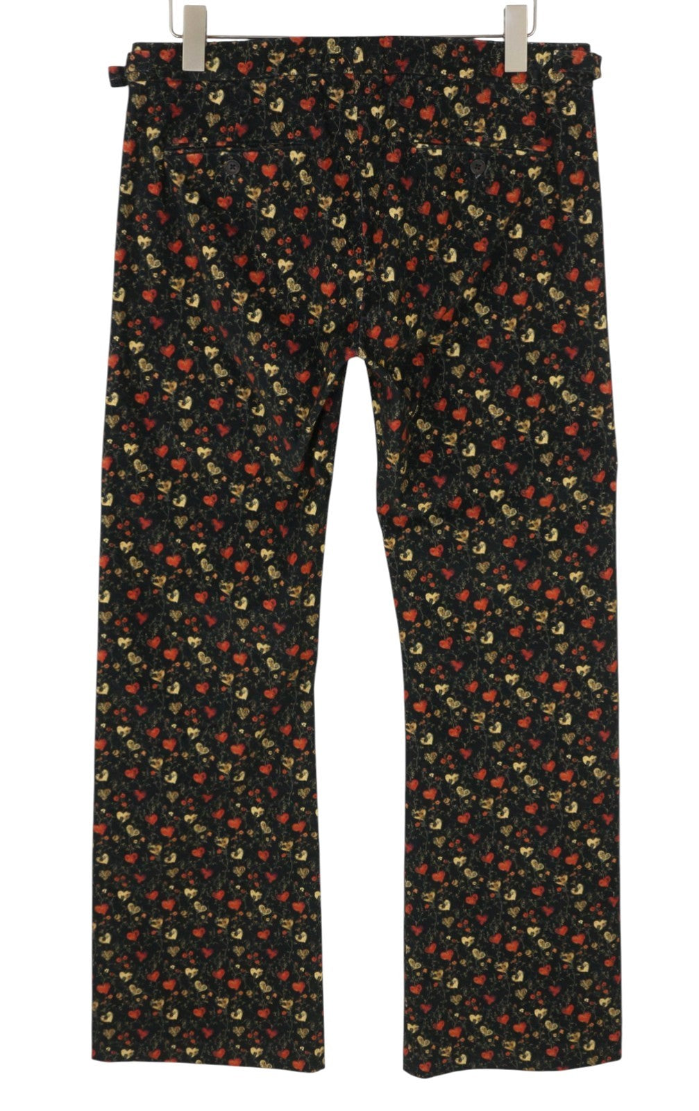 R13 Boy Flare Tuxedo Women Trousers 30 Black Hearts Soft Multicolor PS26