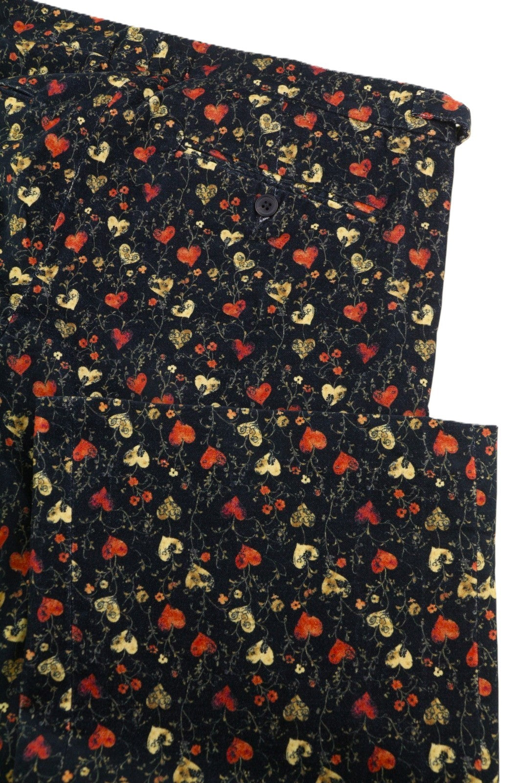 R13 Boy Flare Tuxedo Women Trousers 30 Black Hearts Soft Multicolor PS26