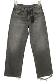 R13 D'Arcy Loose Women Jeans 25 Leyton Black Washed Distressed PF26