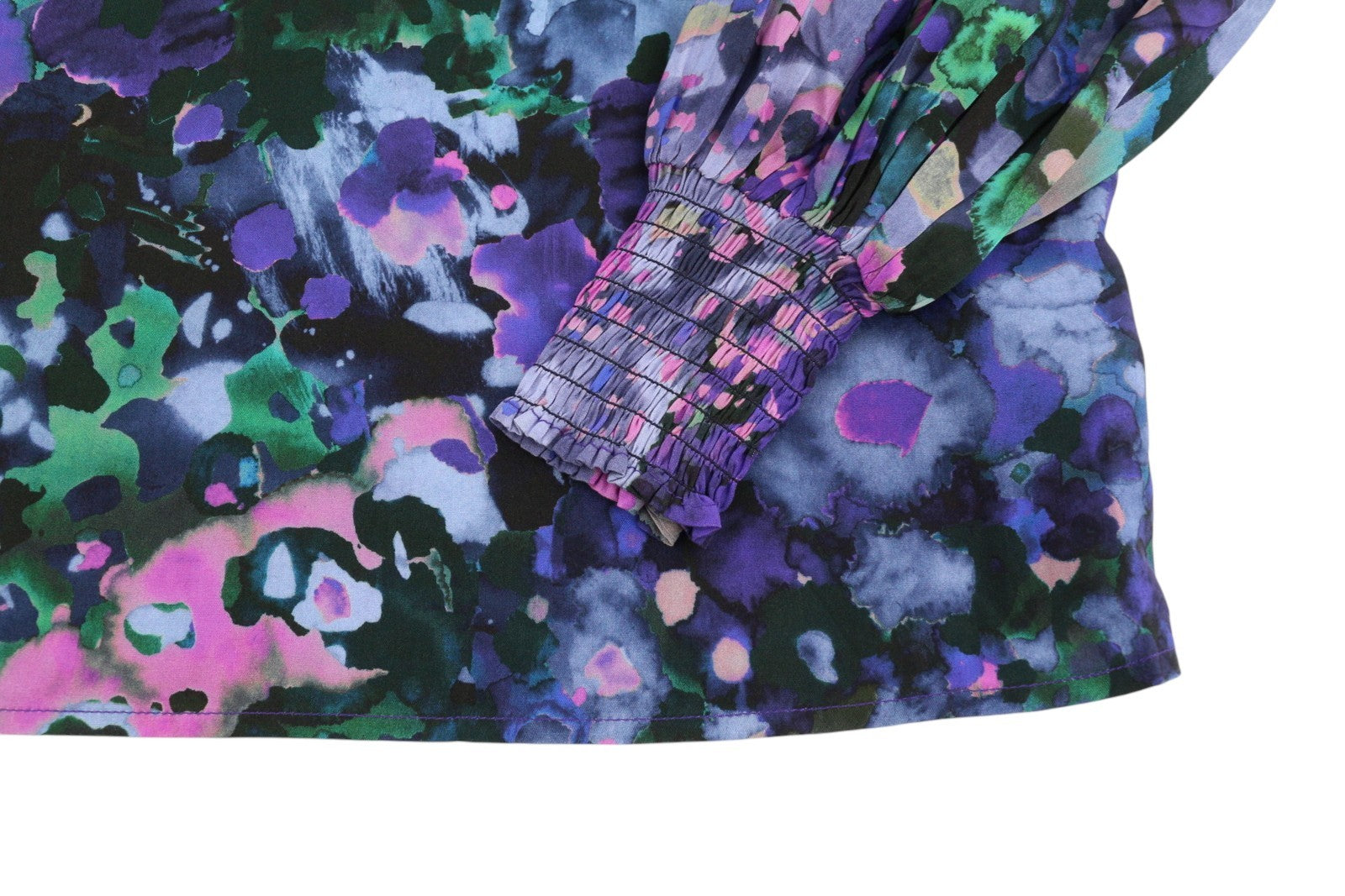 DESIGUAL Blus Cairo Rep Women Blouse XS Vivid Floral Long Sleeve