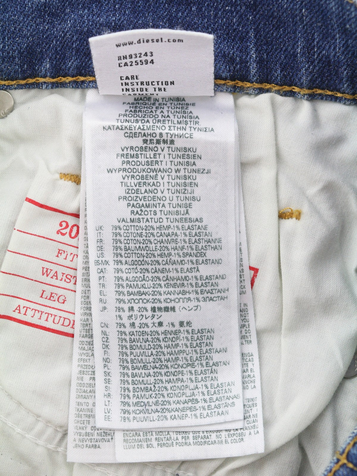 DIESEL 2020 D-Viker 007L1 Men Jeans W28/L32 Straight Regular RRP352
