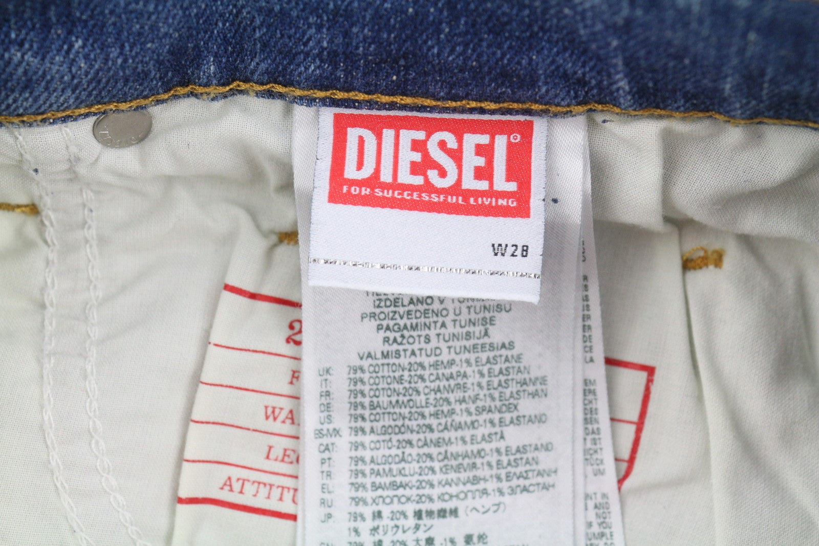 DIESEL 2020 D-Viker 007L1 Men Jeans W28/L32 Straight Regular RRP352