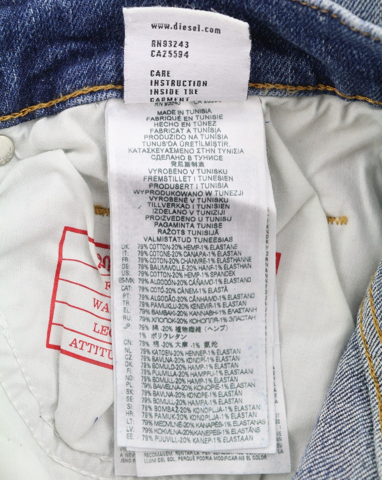 DIESEL 2020 D-Viker 007L1 Men Jeans W30/L32 Regular Straight RRP352